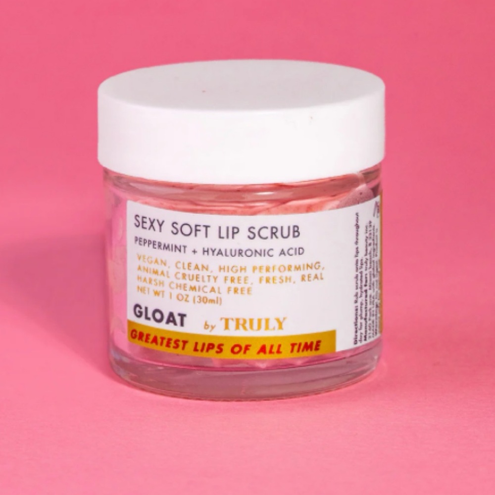 Truly Gloat Sexy Soft Lip Scrub Peppermint Hyaluronic Acid Women Pink 1oz $28